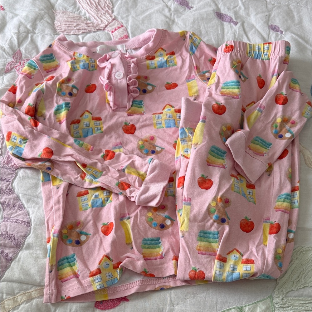 Cecil & Lou - Back to School - Colorful Kids Pajamas Set